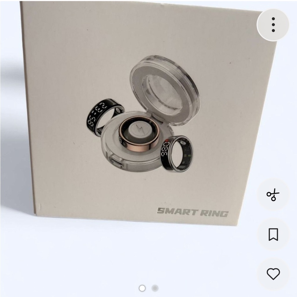 Smart Ring with Black and Gold Accents